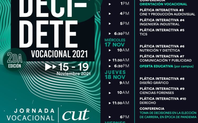  Organiza CUT Expo Decídete Vocacional 2021